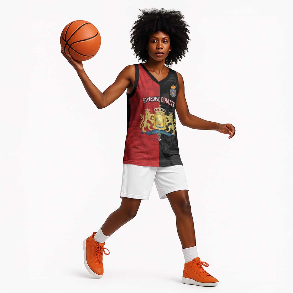 Personalized Kingdom of Haiti Basketball Jersey Sans-Souci Palace Flag Style - Wonder Print Shop