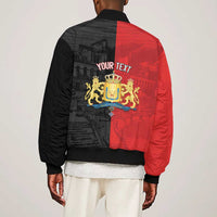 Personalized Kingdom of Haiti Bomber Jacket Sans-Souci Palace Flag Style - Wonder Print Shop