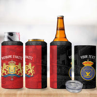 Personalized Kingdom of Haiti 4 in 1 Can Cooler Tumbler Sans-Souci Palace Flag Style - Wonder Print Shop