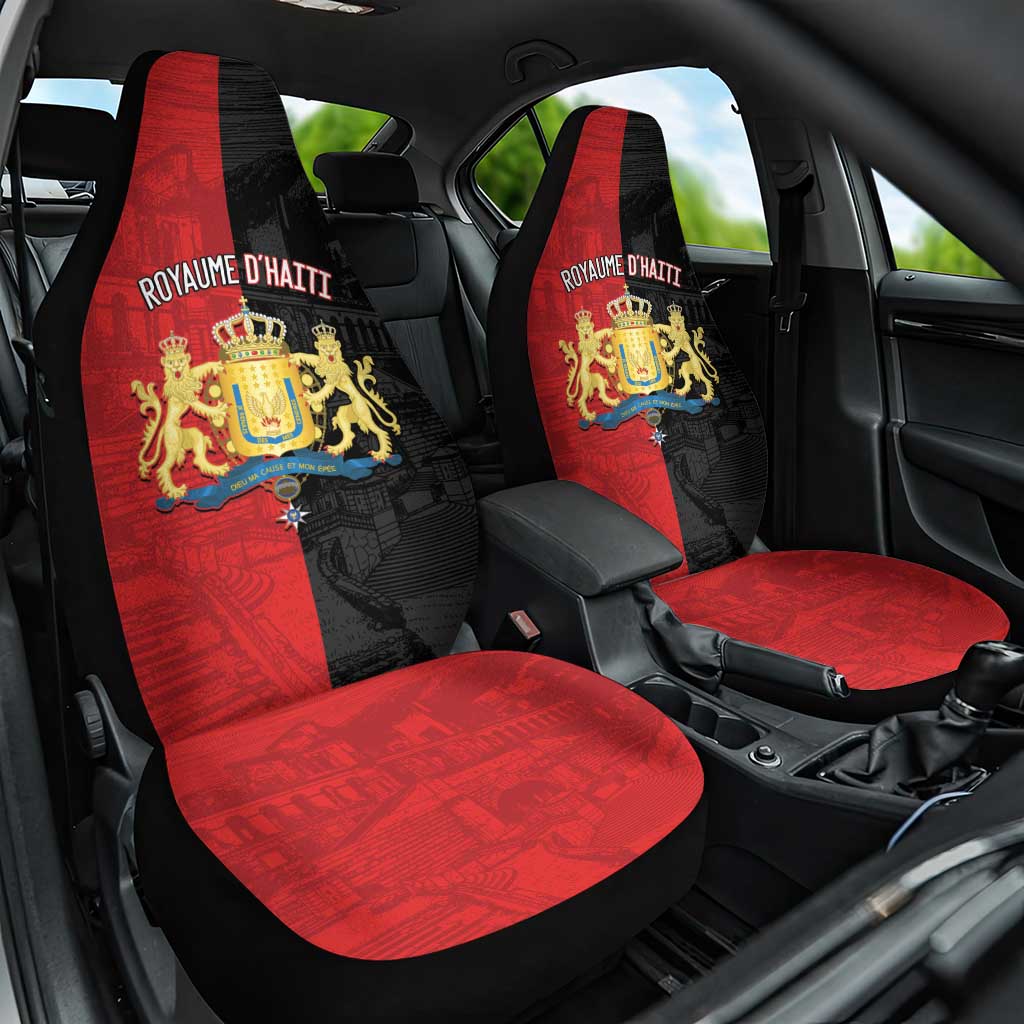 Kingdom of Haiti Car Seat Cover Sans-Souci Palace Flag Style - Wonder Print Shop