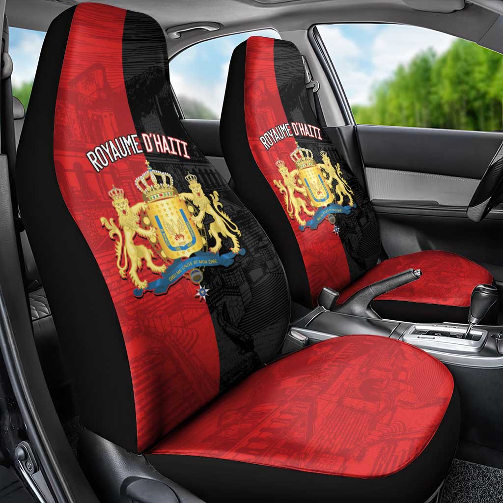 Kingdom of Haiti Car Seat Cover Sans-Souci Palace Flag Style - Wonder Print Shop