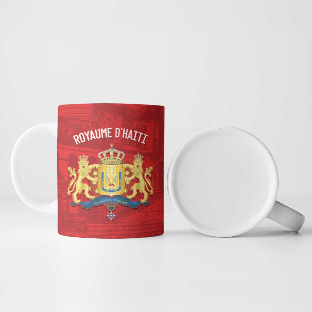 Personalized Kingdom of Haiti Ceramic Mug Sans-Souci Palace Flag Style - Wonder Print Shop