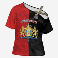Personalized Kingdom of Haiti Cross Shoulder Shirt Sans-Souci Palace Flag Style - Wonder Print Shop