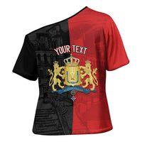 Personalized Kingdom of Haiti Cross Shoulder Shirt Sans-Souci Palace Flag Style - Wonder Print Shop