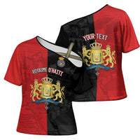 Personalized Kingdom of Haiti Cross Shoulder Shirt Sans-Souci Palace Flag Style - Wonder Print Shop
