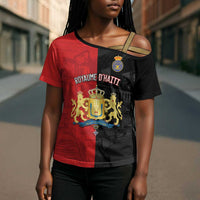 Personalized Kingdom of Haiti Cross Shoulder Shirt Sans-Souci Palace Flag Style - Wonder Print Shop