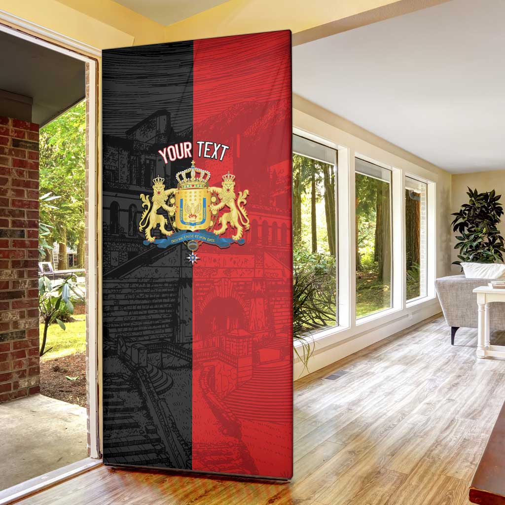 Personalized Kingdom of Haiti Door Cover Sans-Souci Palace Flag Style - Wonder Print Shop