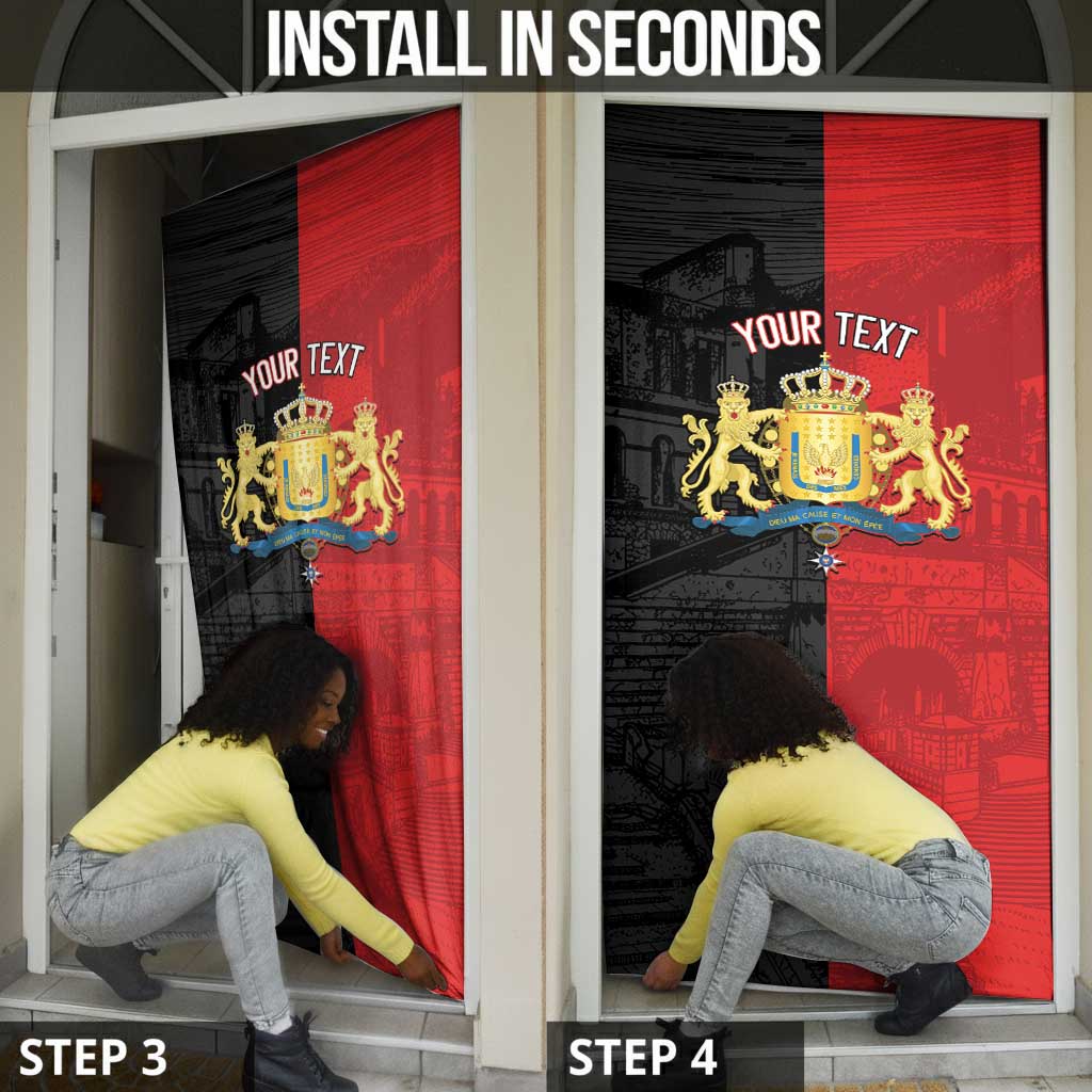 Personalized Kingdom of Haiti Door Cover Sans-Souci Palace Flag Style - Wonder Print Shop