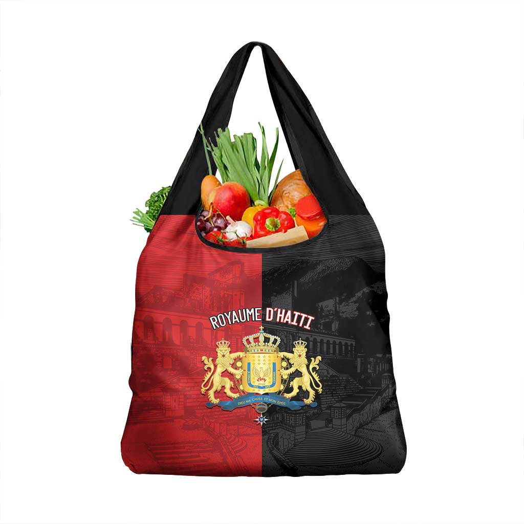 Kingdom of Haiti Grocery Bag Sans-Souci Palace Flag Style - Wonder Print Shop