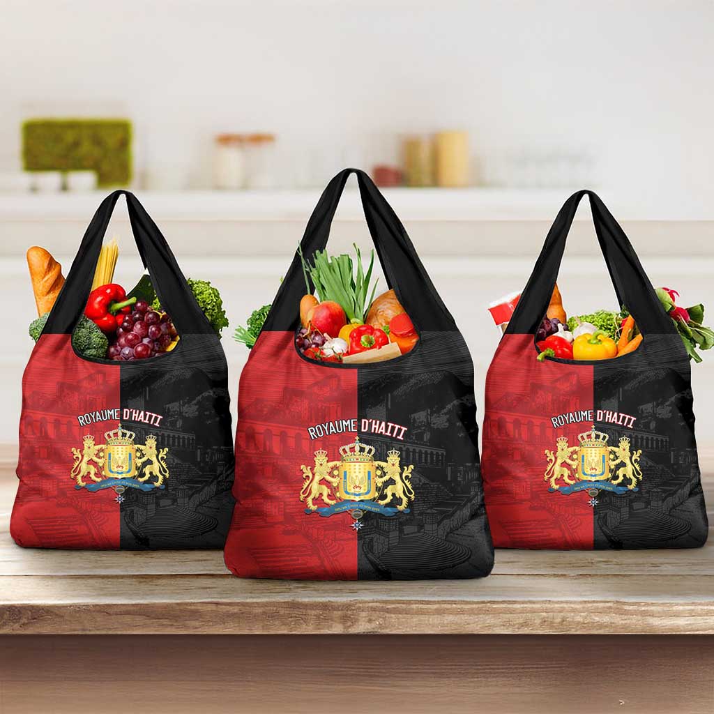 Kingdom of Haiti Grocery Bag Sans-Souci Palace Flag Style - Wonder Print Shop