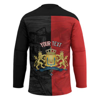 Personalized Kingdom of Haiti Hockey Jersey Sans-Souci Palace Flag Style - Wonder Print Shop