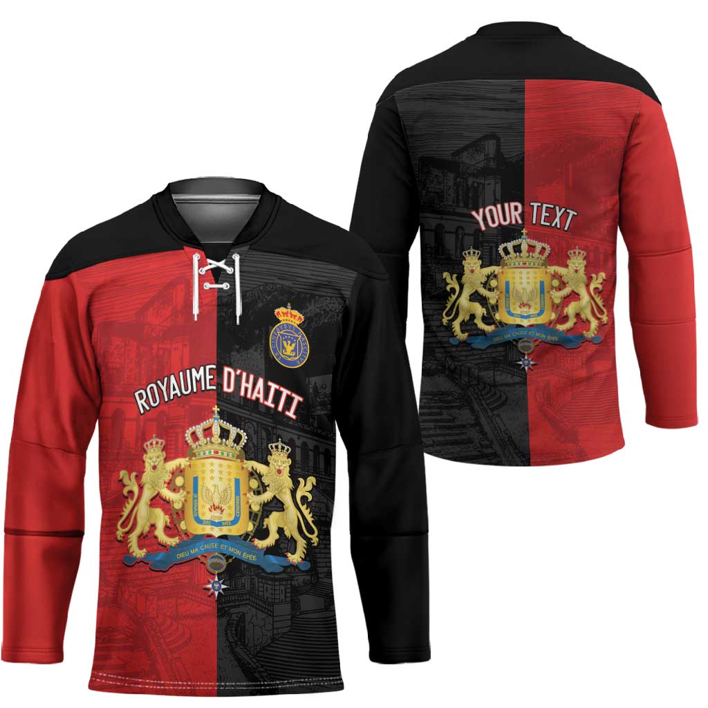 Personalized Kingdom of Haiti Hockey Jersey Sans-Souci Palace Flag Style - Wonder Print Shop