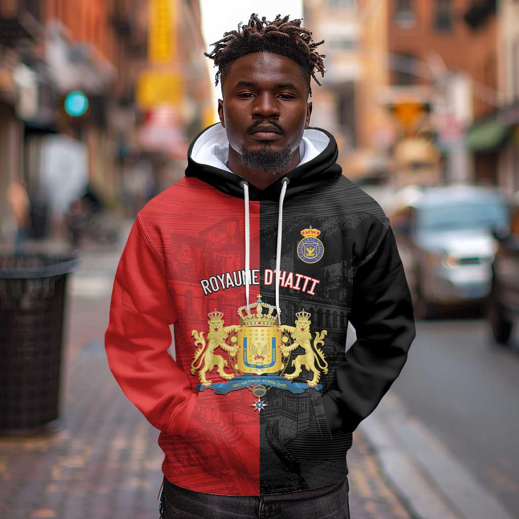 Personalized Kingdom of Haiti Hoodie Sans-Souci Palace Flag Style - Wonder Print Shop