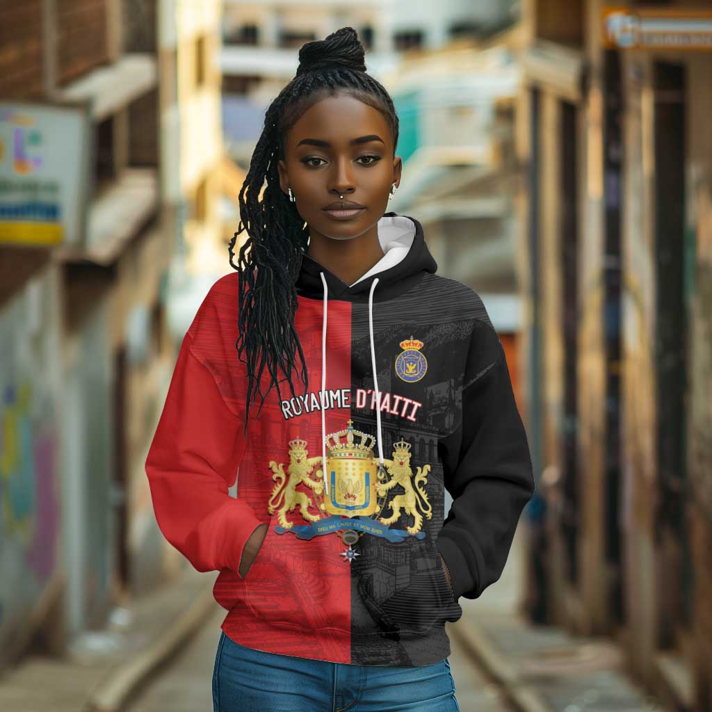 Personalized Kingdom of Haiti Hoodie Sans-Souci Palace Flag Style - Wonder Print Shop