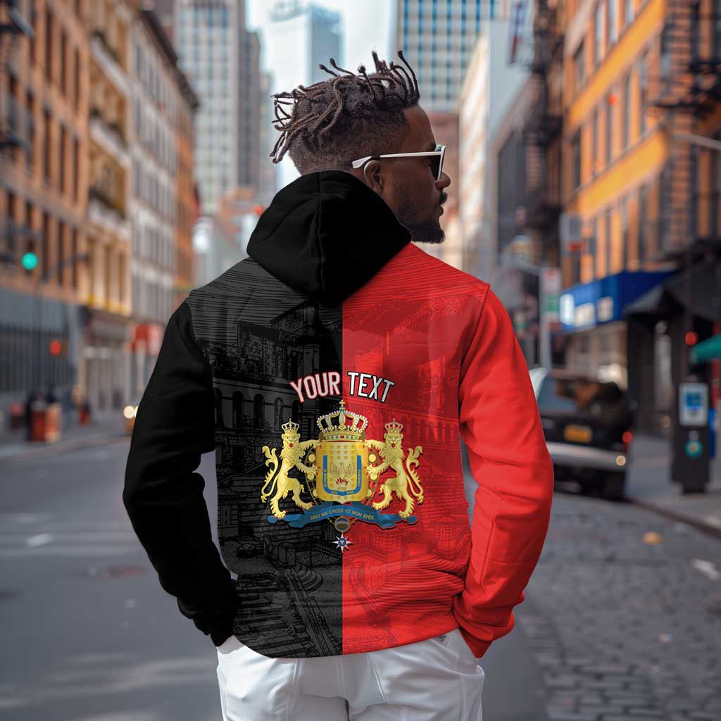 Personalized Kingdom of Haiti Hoodie Sans-Souci Palace Flag Style - Wonder Print Shop