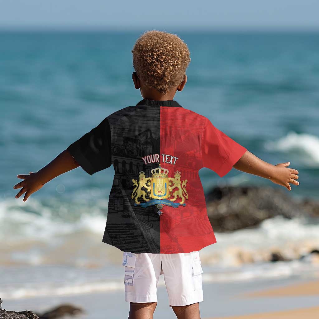 Personalized Kingdom of Haiti Kid Hawaiian Shirt Sans-Souci Palace Flag Style LT14