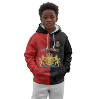 Personalized Kingdom of Haiti Kid Hoodie Sans-Souci Palace Flag Style - Wonder Print Shop