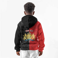 Personalized Kingdom of Haiti Kid Hoodie Sans-Souci Palace Flag Style - Wonder Print Shop