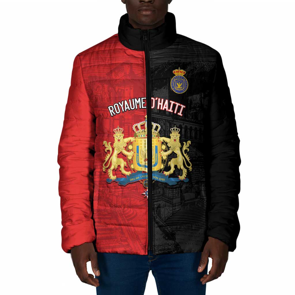 Personalized Kingdom of Haiti Padded Jacket Sans-Souci Palace Flag Style - Wonder Print Shop