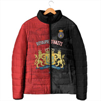 Personalized Kingdom of Haiti Padded Jacket Sans-Souci Palace Flag Style - Wonder Print Shop