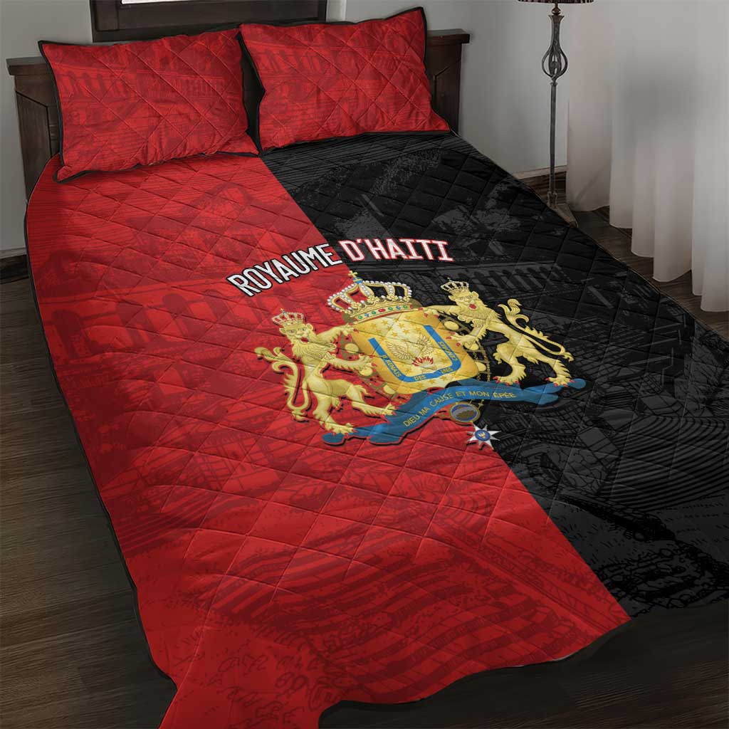 Kingdom of Haiti Quilt Bed Set Sans-Souci Palace Flag Style - Wonder Print Shop
