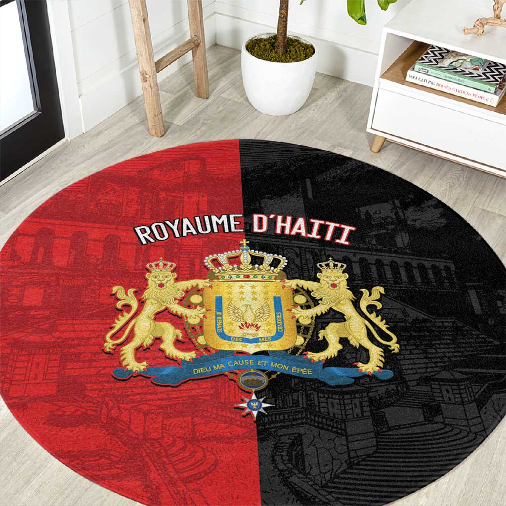Kingdom of Haiti Round Carpet Sans-Souci Palace Flag Style - Wonder Print Shop