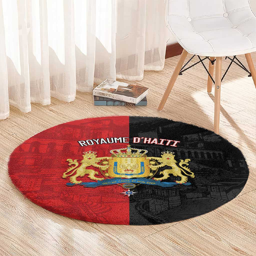 Kingdom of Haiti Round Carpet Sans-Souci Palace Flag Style - Wonder Print Shop