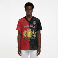 Personalized Kingdom of Haiti Scrub Top Sans-Souci Palace Flag Style - Wonder Print Shop