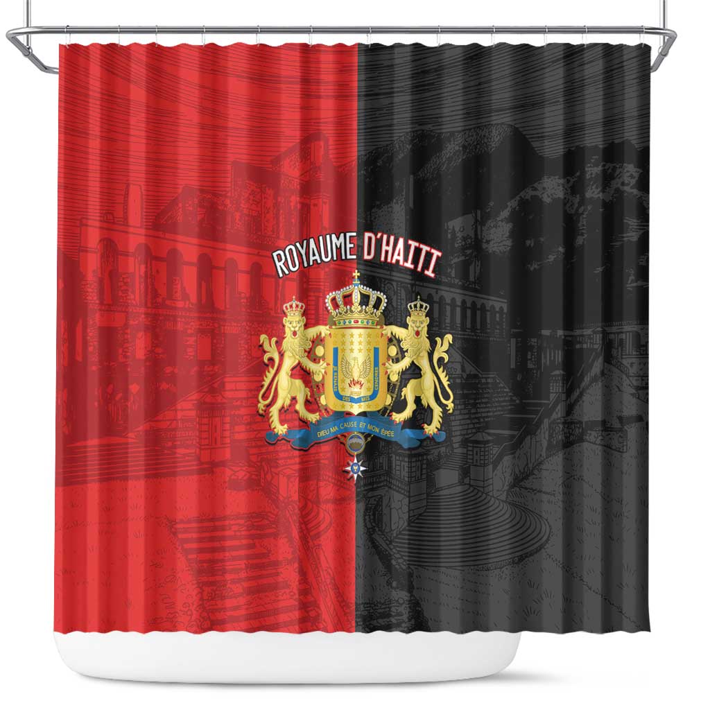 Kingdom of Haiti Shower Curtain Sans-Souci Palace Flag Style - Wonder Print Shop