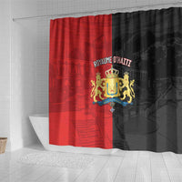 Kingdom of Haiti Shower Curtain Sans-Souci Palace Flag Style - Wonder Print Shop