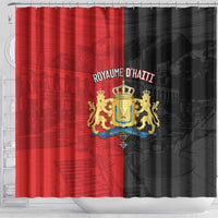 Kingdom of Haiti Shower Curtain Sans-Souci Palace Flag Style - Wonder Print Shop