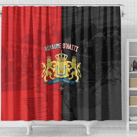 Kingdom of Haiti Shower Curtain Sans-Souci Palace Flag Style - Wonder Print Shop