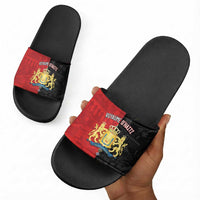 Kingdom of Haiti Slide Sandals Sans-Souci Palace Flag Style - Wonder Print Shop