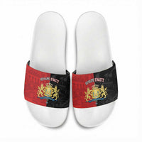 Kingdom of Haiti Slide Sandals Sans-Souci Palace Flag Style - Wonder Print Shop
