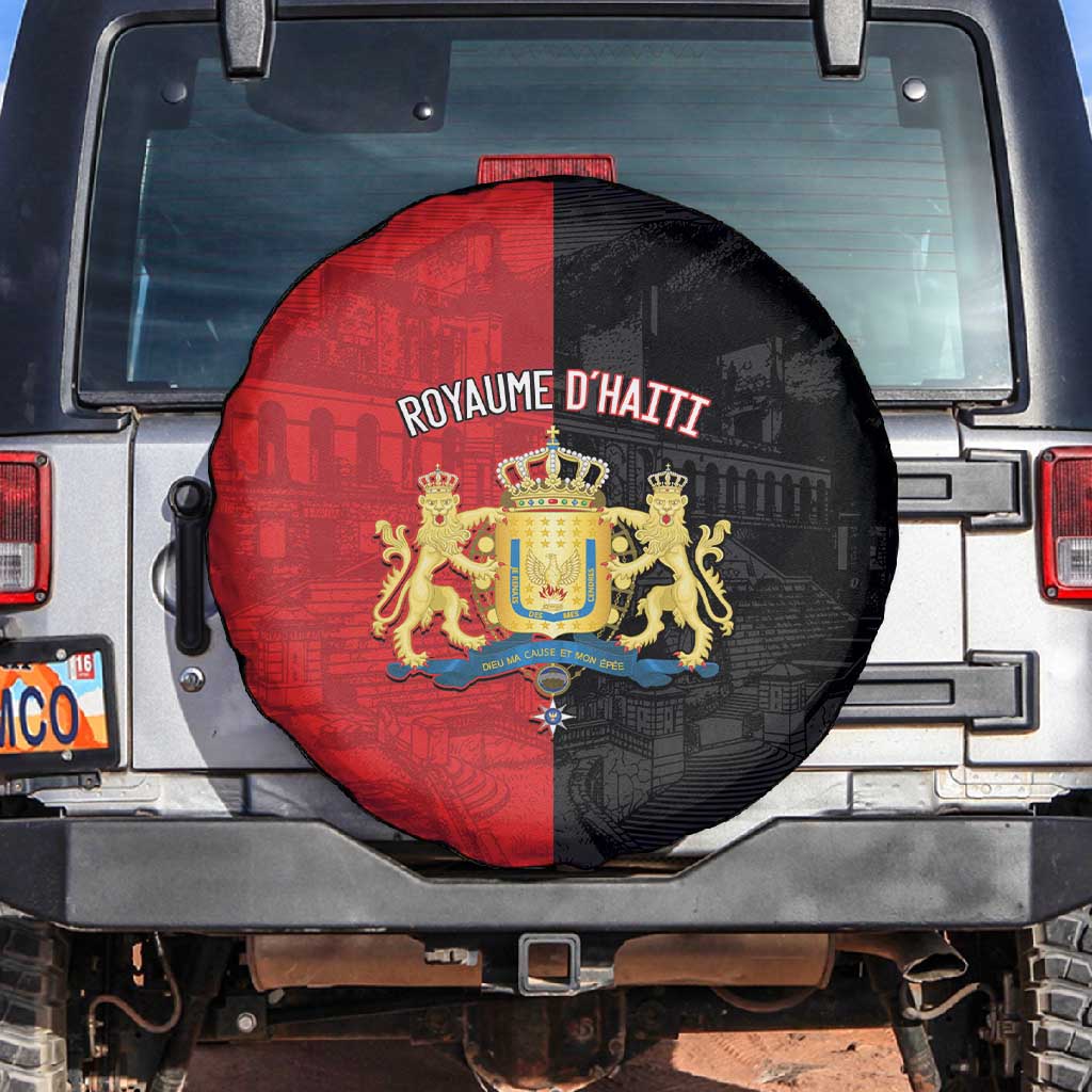 Kingdom of Haiti Spare Tire Cover Sans-Souci Palace Flag Style - Wonder Print Shop