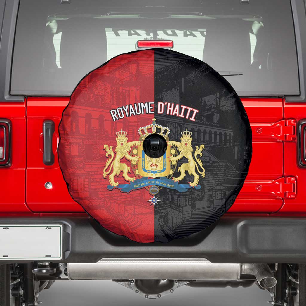 Kingdom of Haiti Spare Tire Cover Sans-Souci Palace Flag Style - Wonder Print Shop