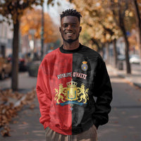 Personalized Kingdom of Haiti Sweatshirt Sans-Souci Palace Flag Style - Wonder Print Shop