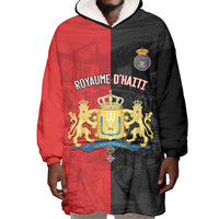 Personalized Kingdom of Haiti Wearable Blanket Hoodie Sans-Souci Palace Flag Style - Wonder Print Shop