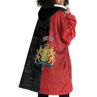 Personalized Kingdom of Haiti Wearable Blanket Hoodie Sans-Souci Palace Flag Style - Wonder Print Shop