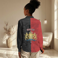 Personalized Kingdom of Haiti Women Casual Shirt Sans-Souci Palace Flag Style - Wonder Print Shop