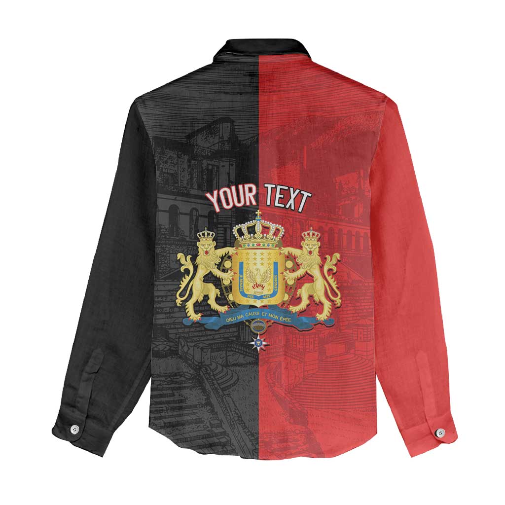 Personalized Kingdom of Haiti Women Casual Shirt Sans-Souci Palace Flag Style - Wonder Print Shop