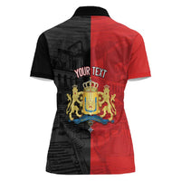 Personalized Kingdom of Haiti Women Polo Shirt Sans-Souci Palace Flag Style LT14