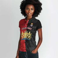 Personalized Kingdom of Haiti Women Polo Shirt Sans-Souci Palace Flag Style LT14