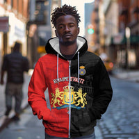 Personalized Kingdom of Haiti Zip Hoodie Sans-Souci Palace Flag Style - Wonder Print Shop