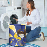 Bosnia and Herzegovina Independence Day Laundry Basket Zlatni Ljiljan Map With Eagle Proud