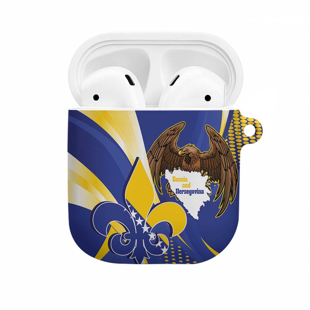 Bosnia and Herzegovina Independence Day AirPods Case Zlatni Ljiljan Map With Eagle Proud