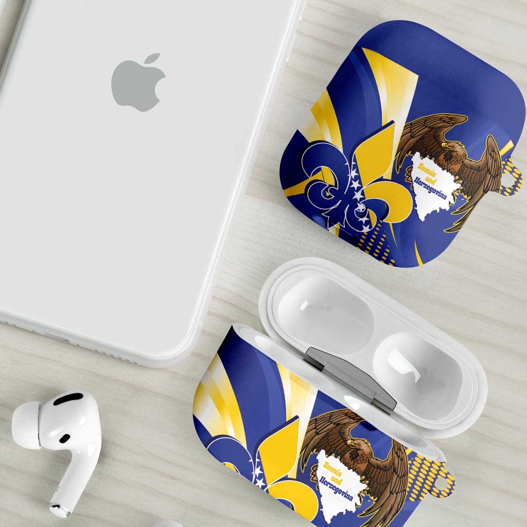 Bosnia and Herzegovina Independence Day AirPods Case Zlatni Ljiljan Map With Eagle Proud