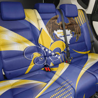 Bosnia and Herzegovina Independence Day Back Car Seat Cover Zlatni Ljiljan Map With Eagle Proud