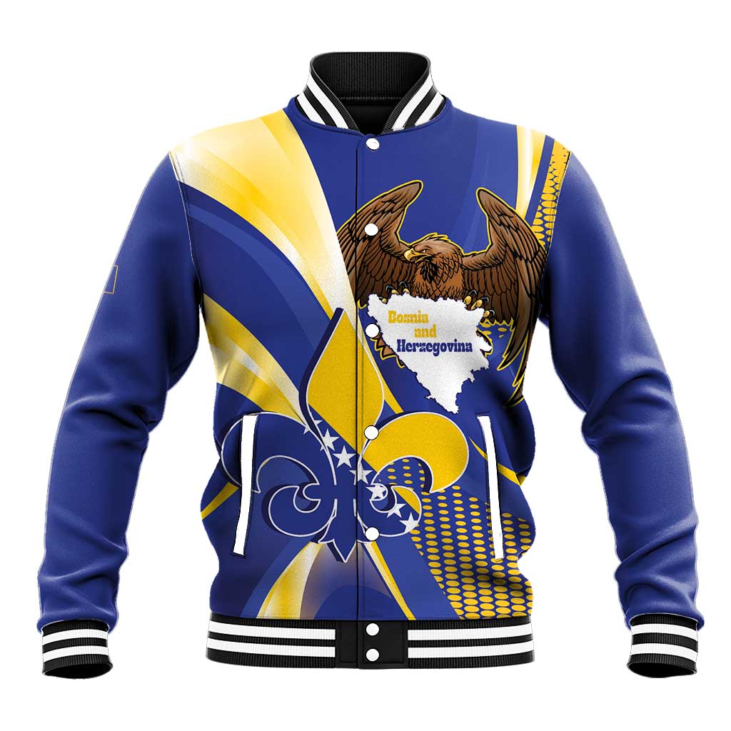 Bosnia and Herzegovina Independence Day Baseball Jacket Zlatni Ljiljan Map With Eagle Proud