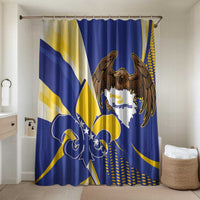 Bosnia and Herzegovina Independence Day Bathroom Set Zlatni Ljiljan Map With Eagle Proud